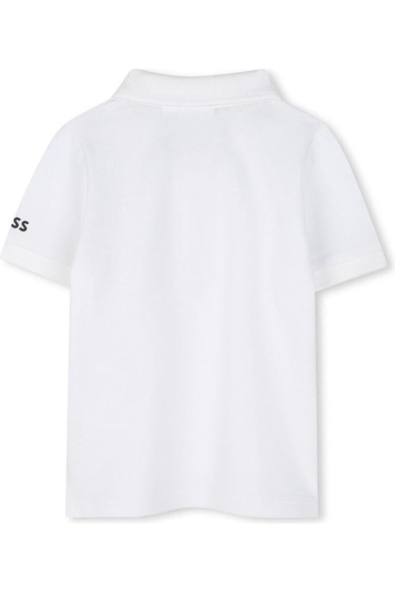 חולצת צווארון BOSS הדפס פסים טריקולוריים לתינוקות