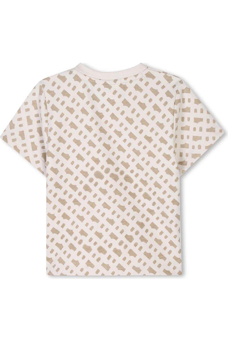 חולצת טישירט BOSS הדפס לוגו מונוגרמה לתינוקות