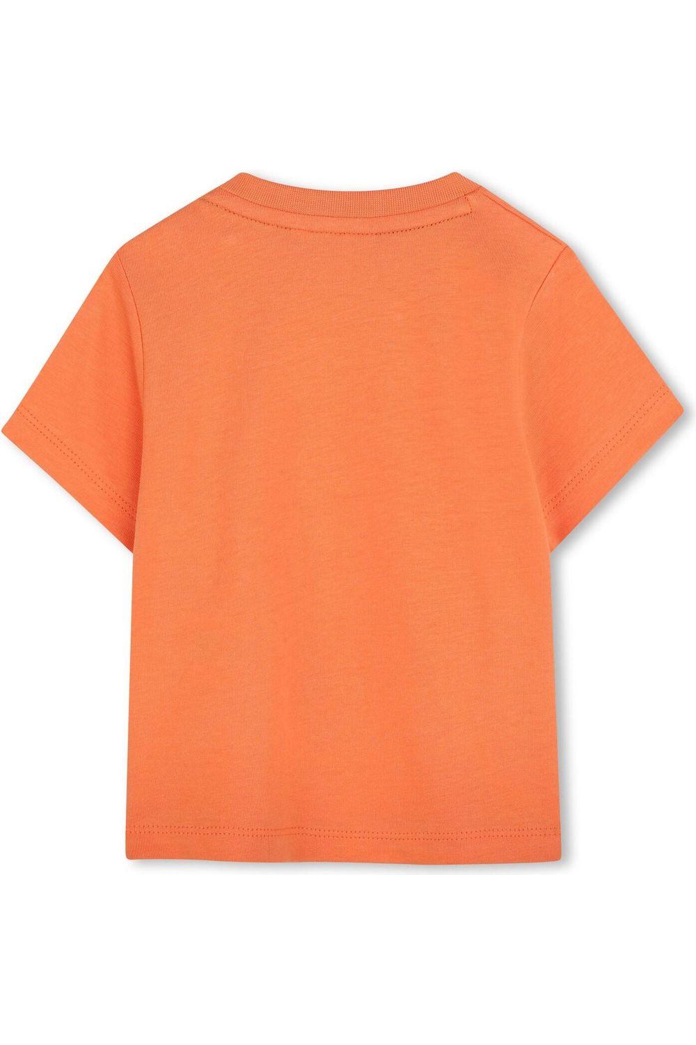 חולצת טישירט BOSS הדפס לוגו מונוגרמה לתינוקות Orange / 03M