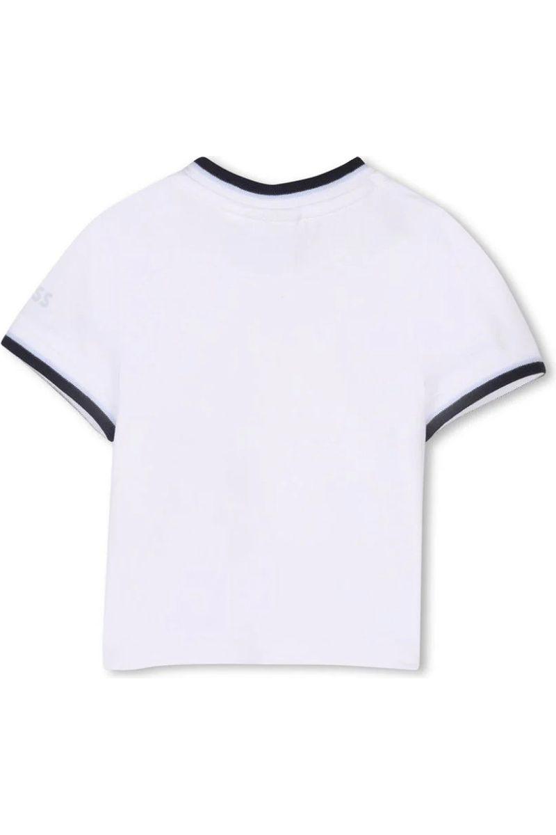 מארז אוברול + טישירט BOSS לוגו B כפול בכיס לתינוקות