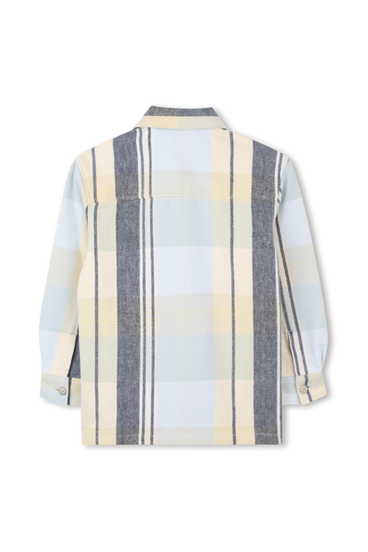 חולצה מכופתרת BOSS משובצת לילדים BLUE / 4Y