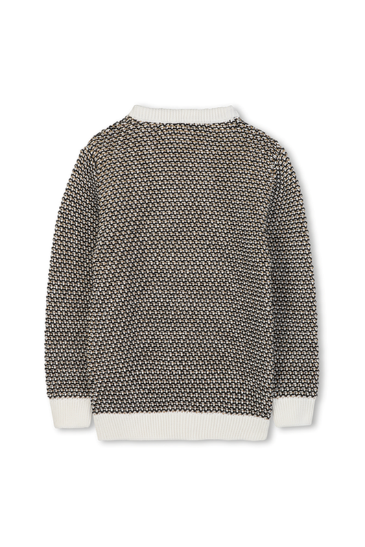 סווטשירט BOSS בסריגת טקסטורה BLACK / 4Y