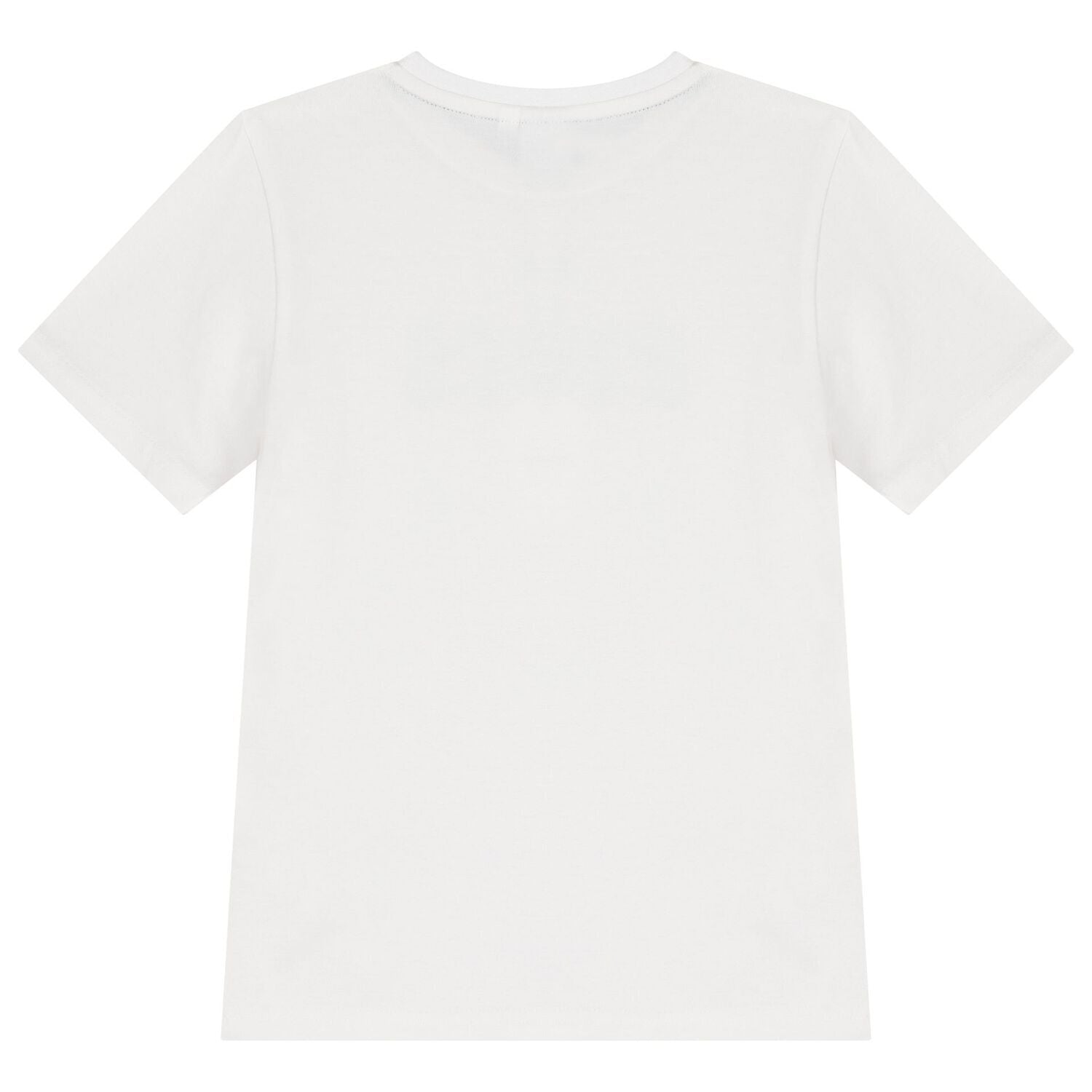 חולצת BOSS לוגו באמצע WHITE / 4Y