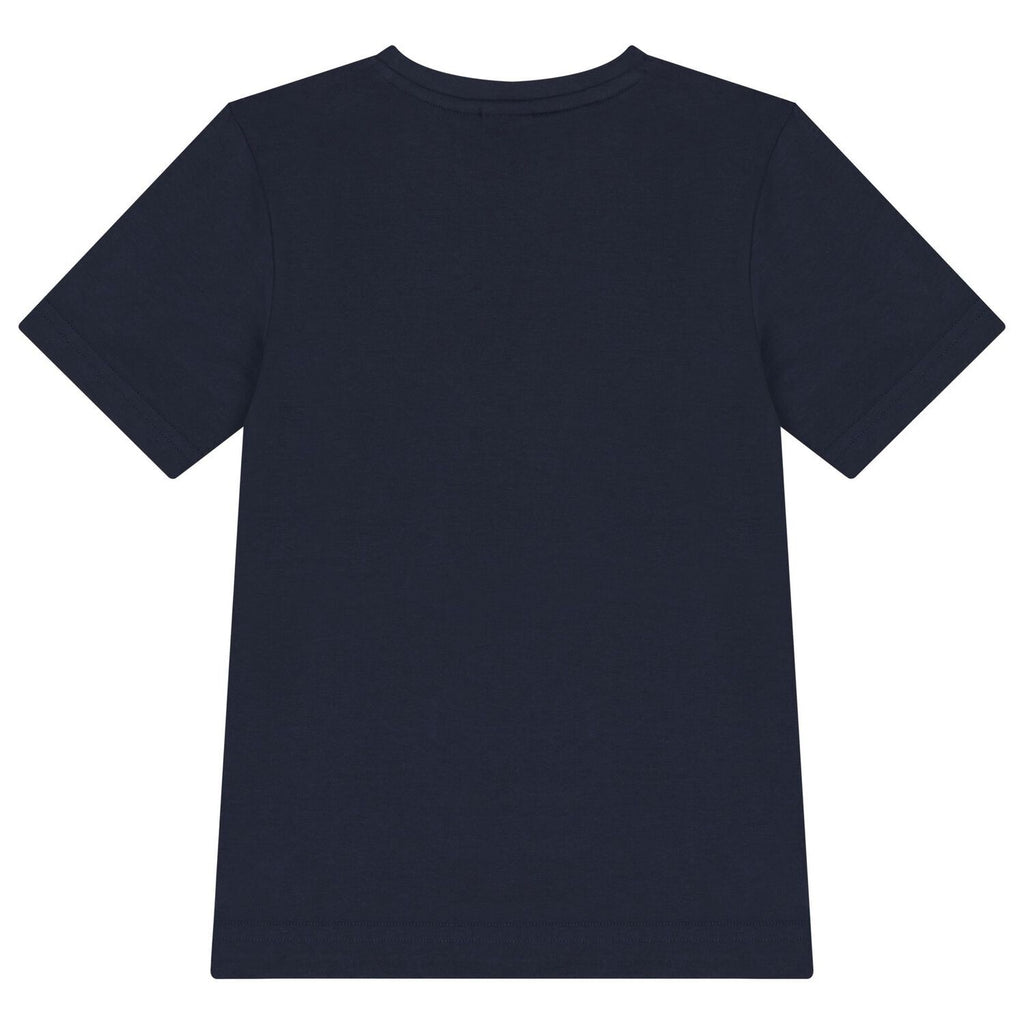 חולצת BOSS לוגו באמצע BLUE / 4Y