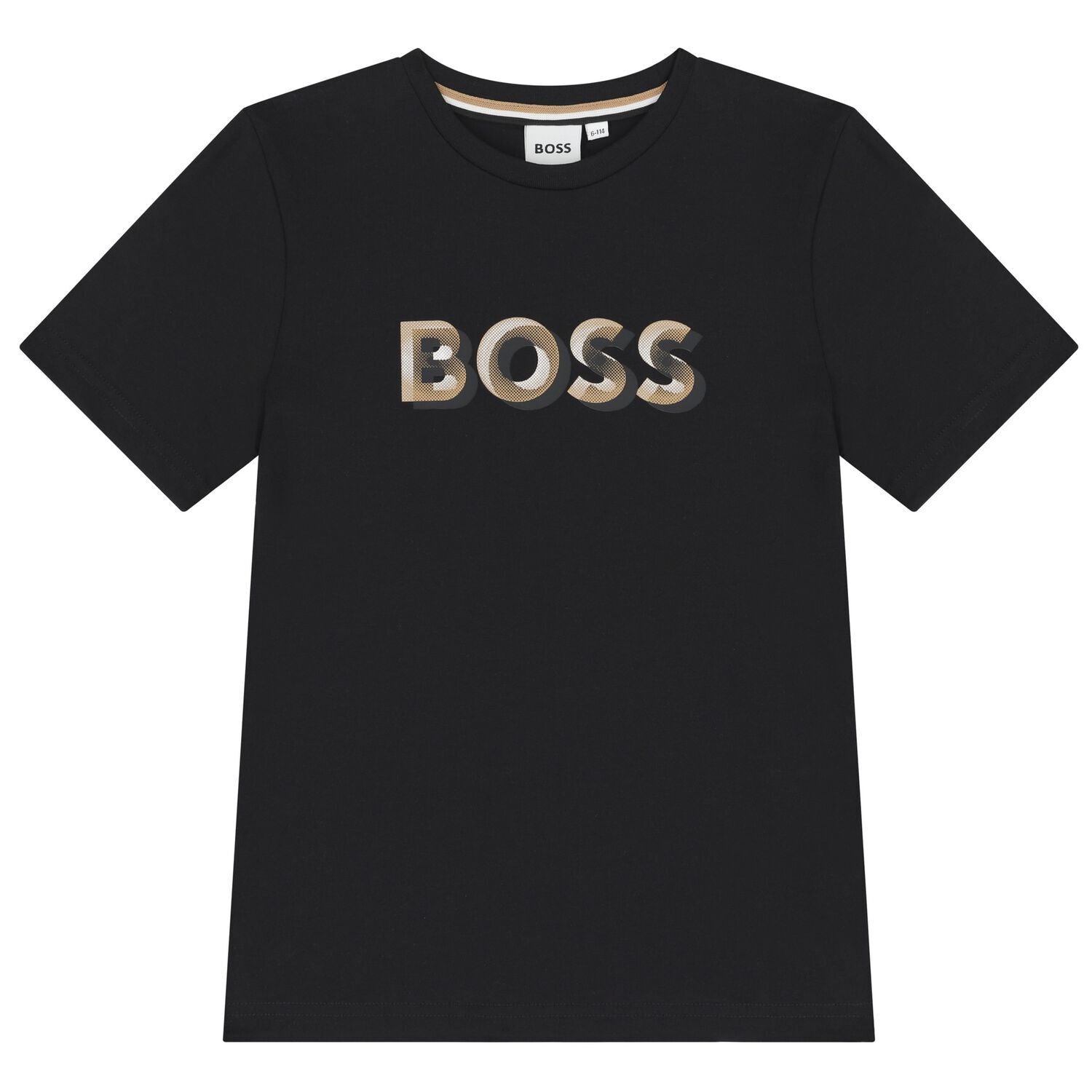 חולצת BOSS לוגו תלת מימד BLACK / 4Y
