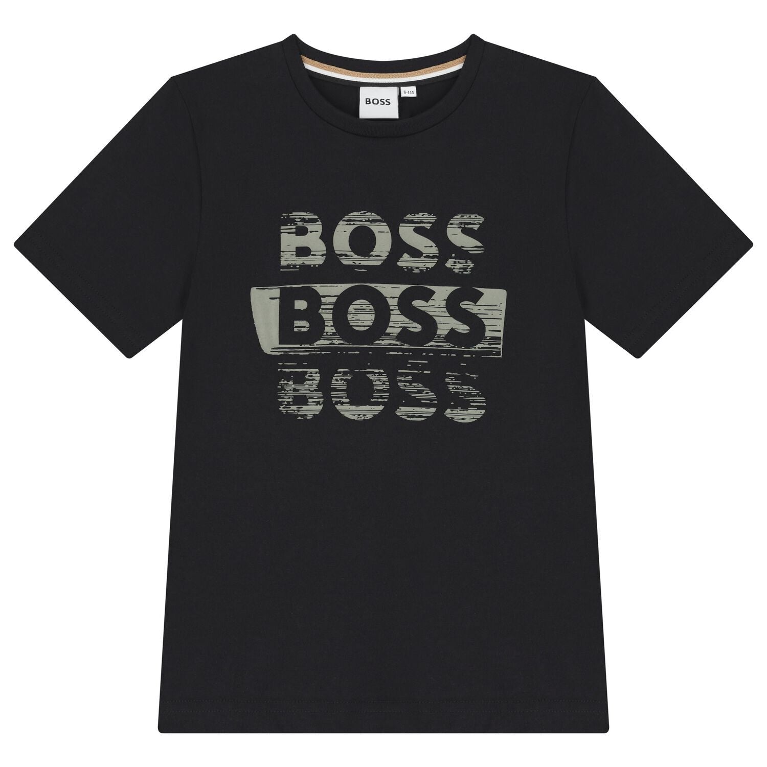 חולצת BOSS לוגו כפול BLACK / 4Y