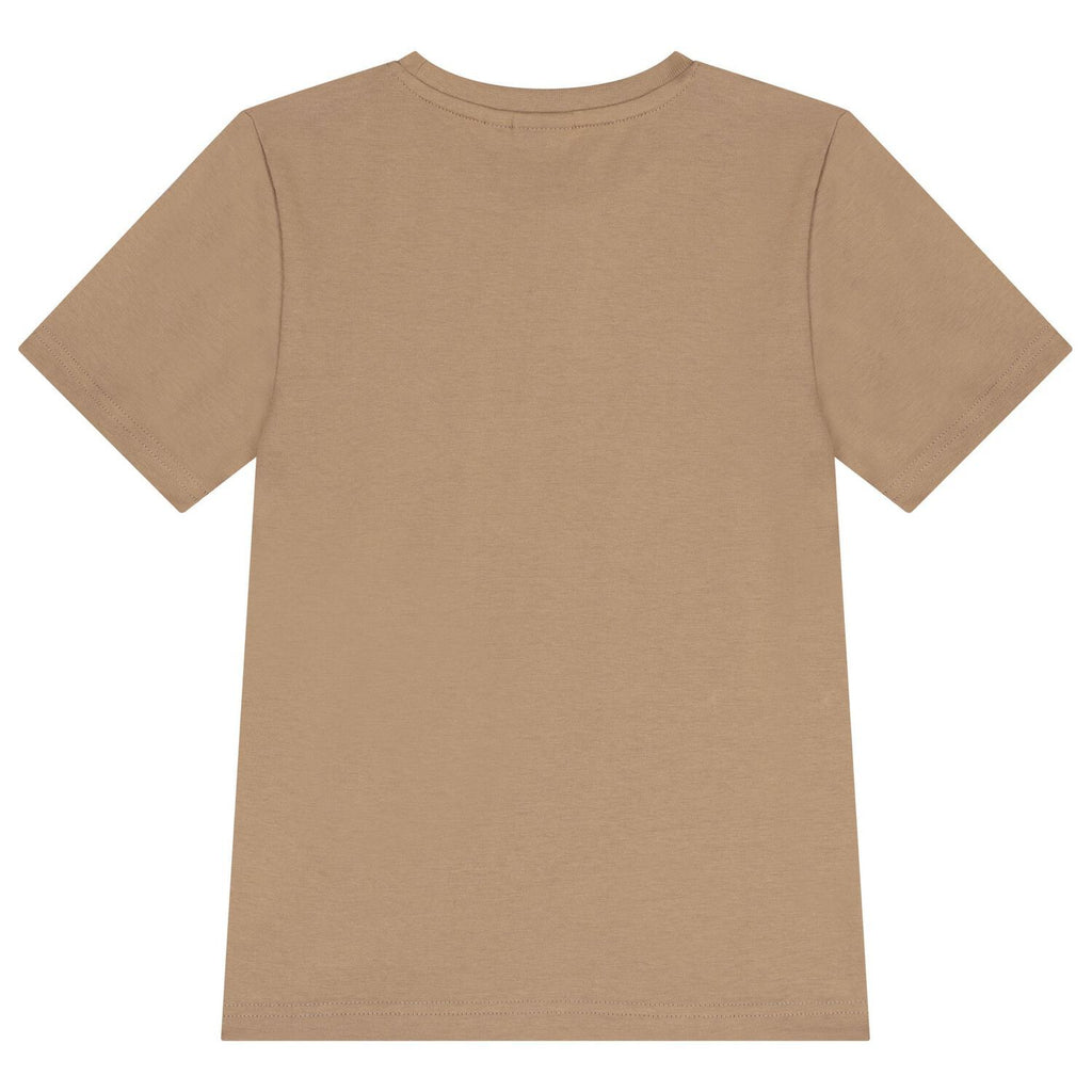 חולצת BOSS לוגו כפול BROWN / 4Y