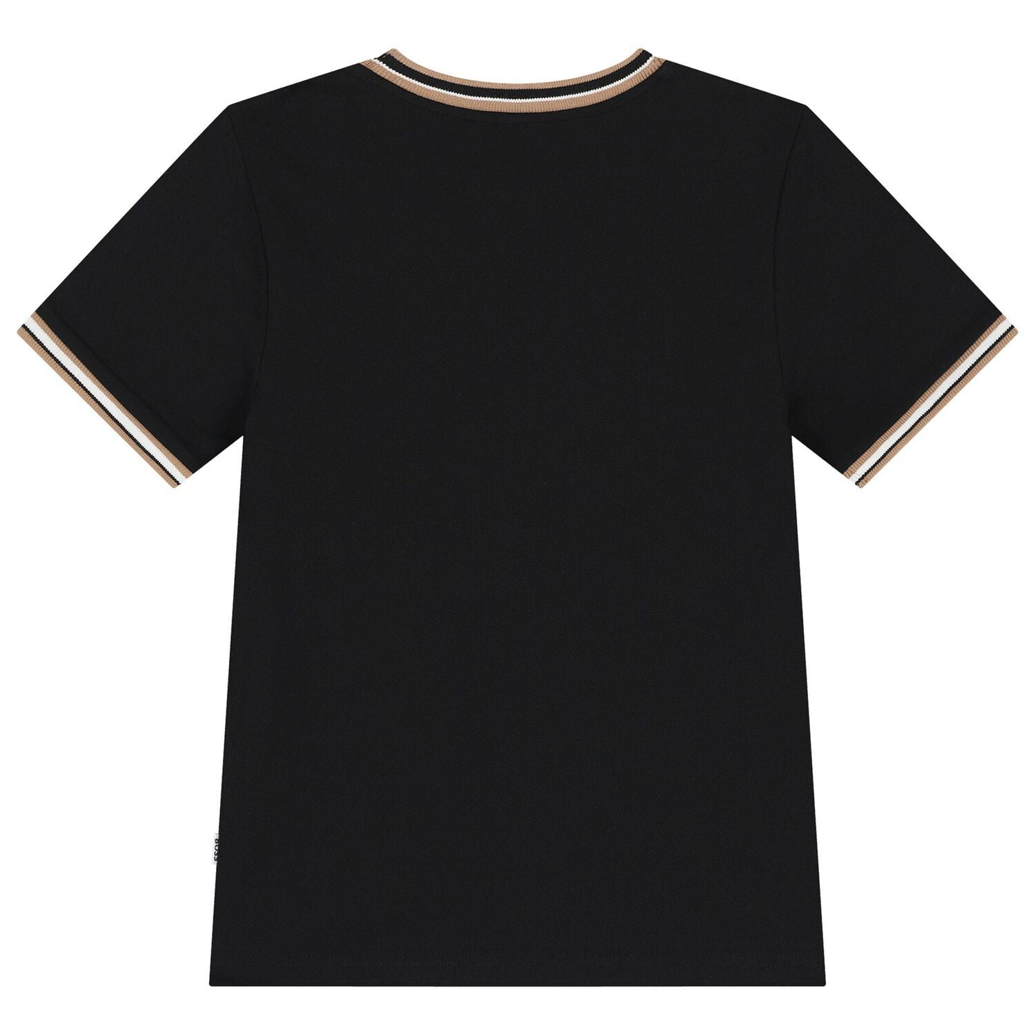 חולצת BOSS לוגו קטן בצד BLACK / 4Y