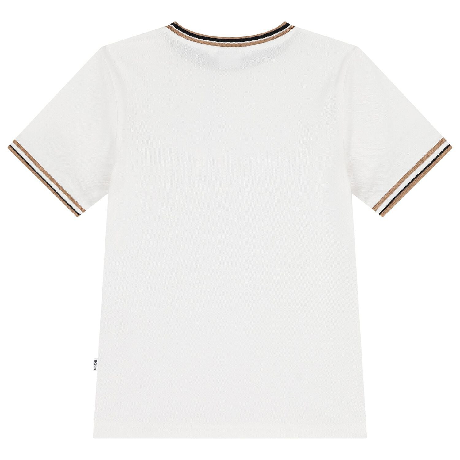 חולצת BOSS לוגו קטן בצד WHITE / 4Y