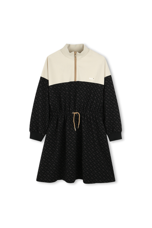 שמלת BOSS רוכסן באמצע BLACK / 4Y