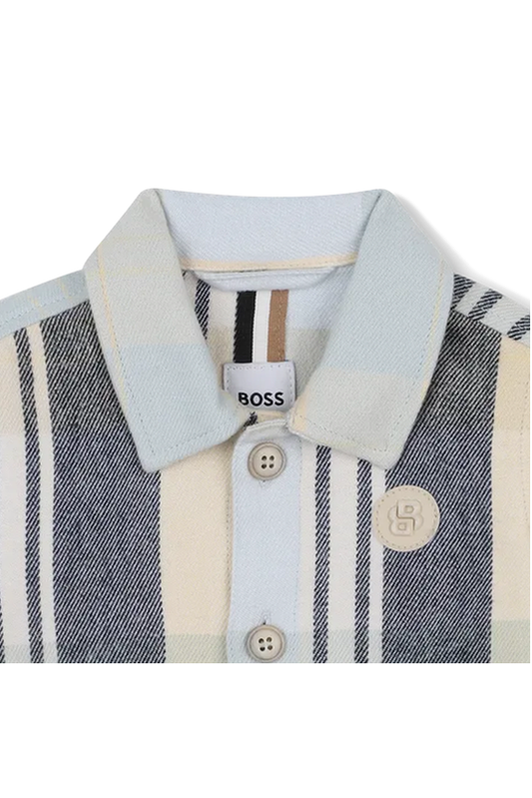 חולצה מכופתרת BOSS צבעונית פסים BLUE / 03M