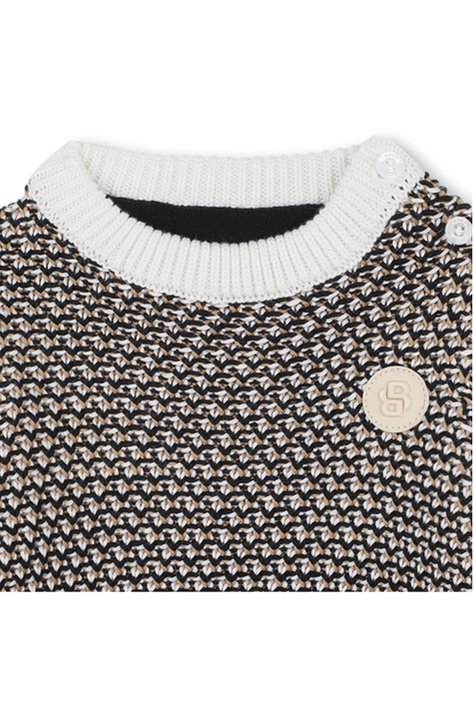 סווטשירט BOSS פסים לתינוקות BLACK / 03M