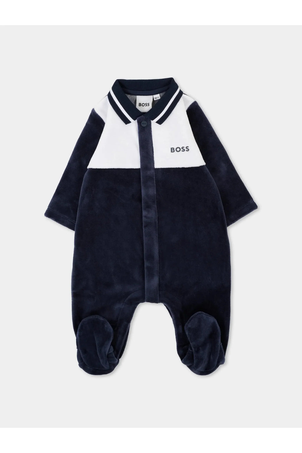 מארז אוברול NB BOSS צווארון לתינוקות BLUE / 01M
