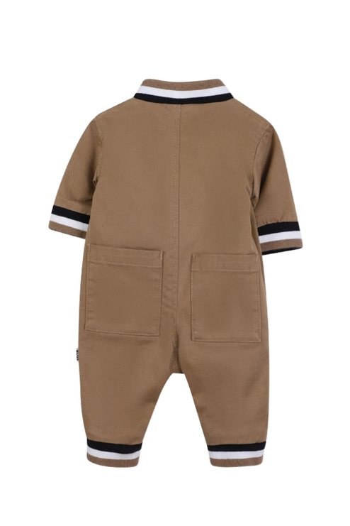 אוברול NB BOSS כיס גדול בצד לתינוקות BROWN / 01M
