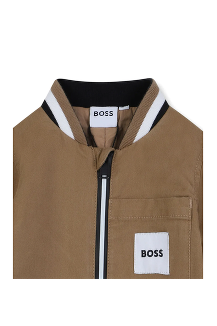 אוברול NB BOSS כיס גדול בצד לתינוקות BROWN / 01M