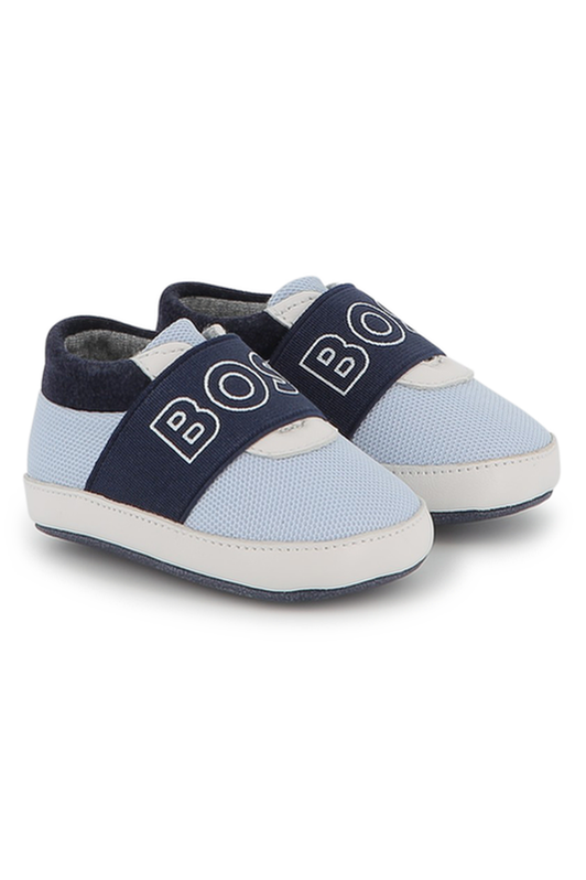 נעלי טרום הליכה BOSS לוגו גדול לתינוקות BLUE / 16