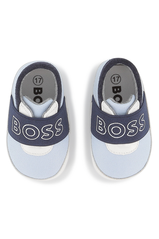 נעלי טרום הליכה BOSS לוגו גדול לתינוקות BLUE / 16