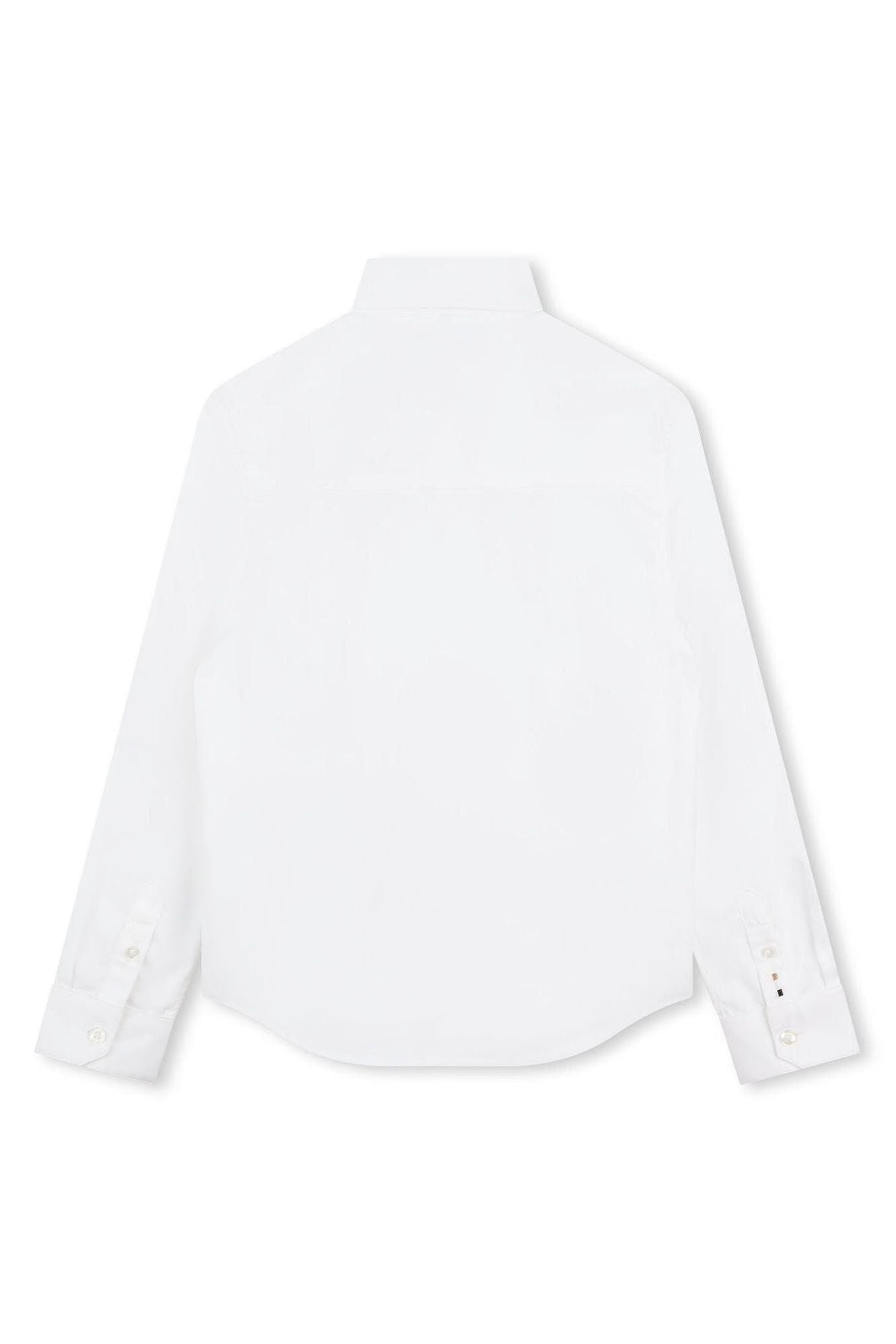 חולצה מכופתרת BOSS לוגו מותג קטן לילדים WHITE / 4Y