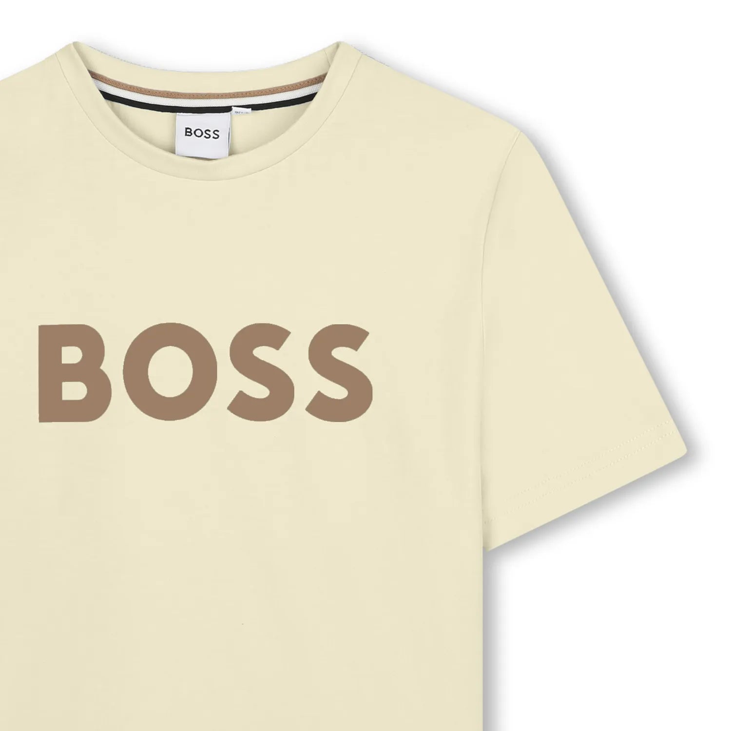 חולצת טישרט BOSS לוגו קשת וטקסט מודגש לילדים BLUE / 4Y