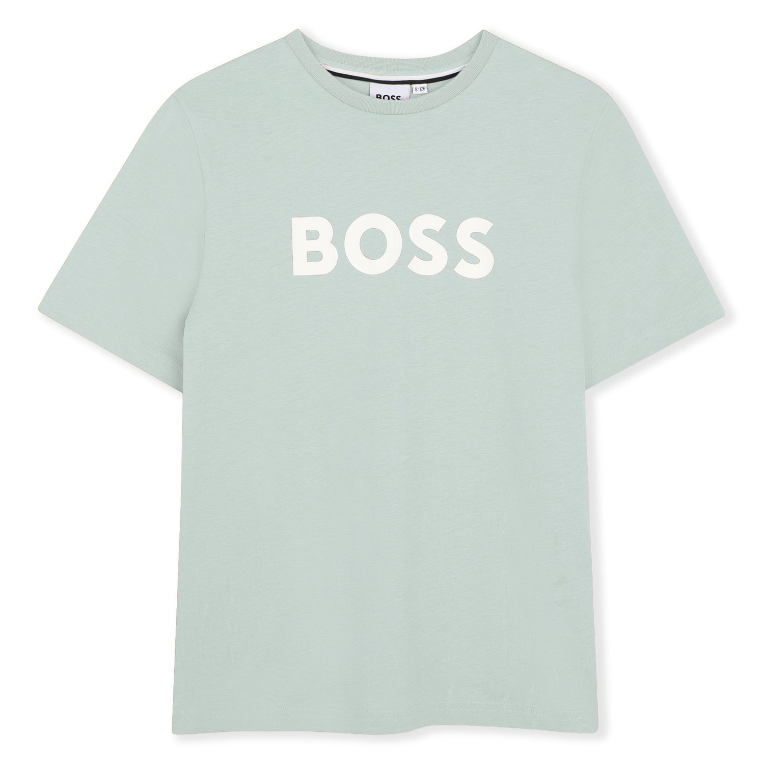 חולצת טישרט BOSS לוגו קשת וטקסט מודגש לילדים Green / 4Y