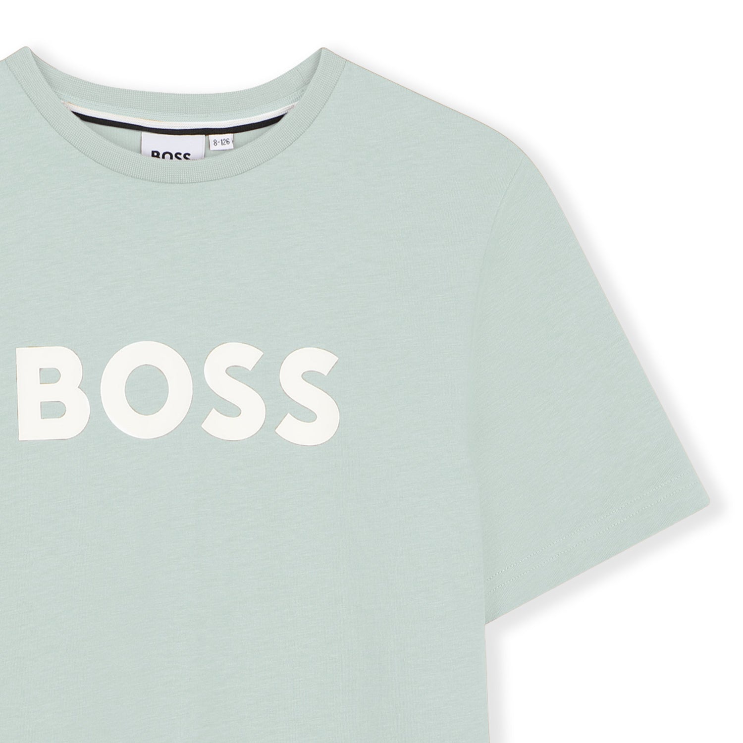 חולצת טישרט BOSS לוגו קשת וטקסט מודגש לילדים Green / 4Y
