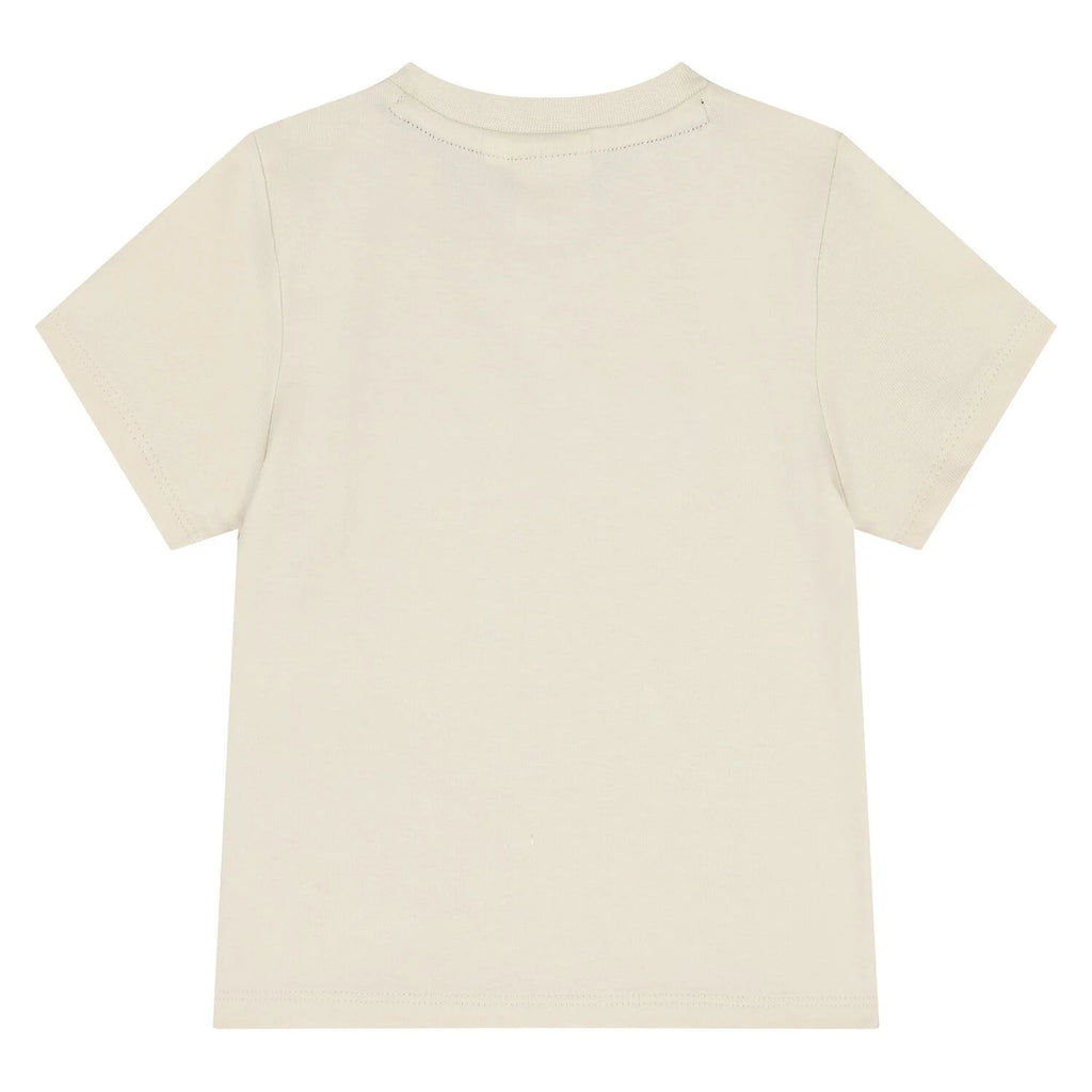 חולצת טישרט BOSS הדפס מרכזי נקי לתינוקות BEIGE / 03M