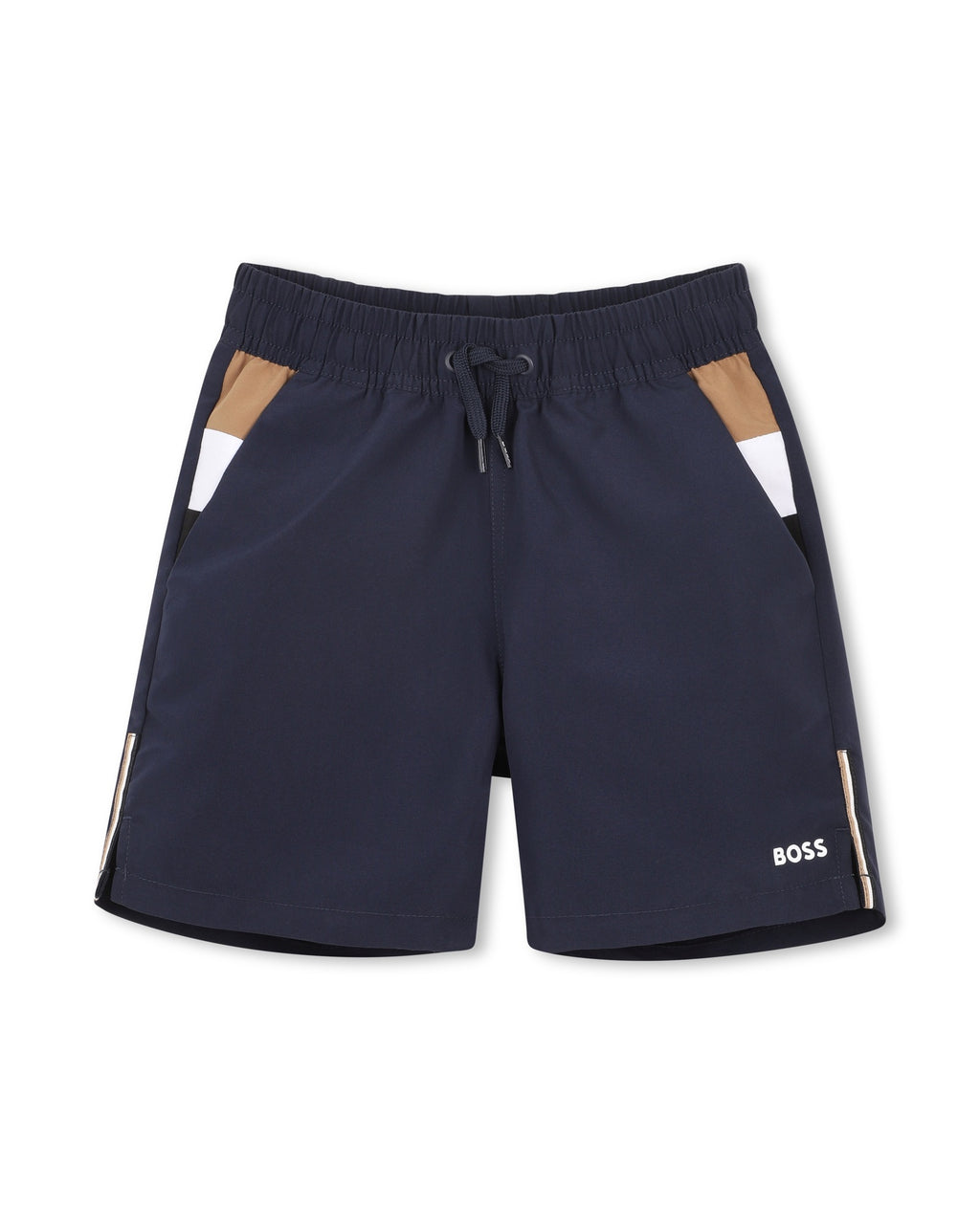 מכנסי שורט BOSS פסי צבע צדדיים לתינוקות BLUE / 03M