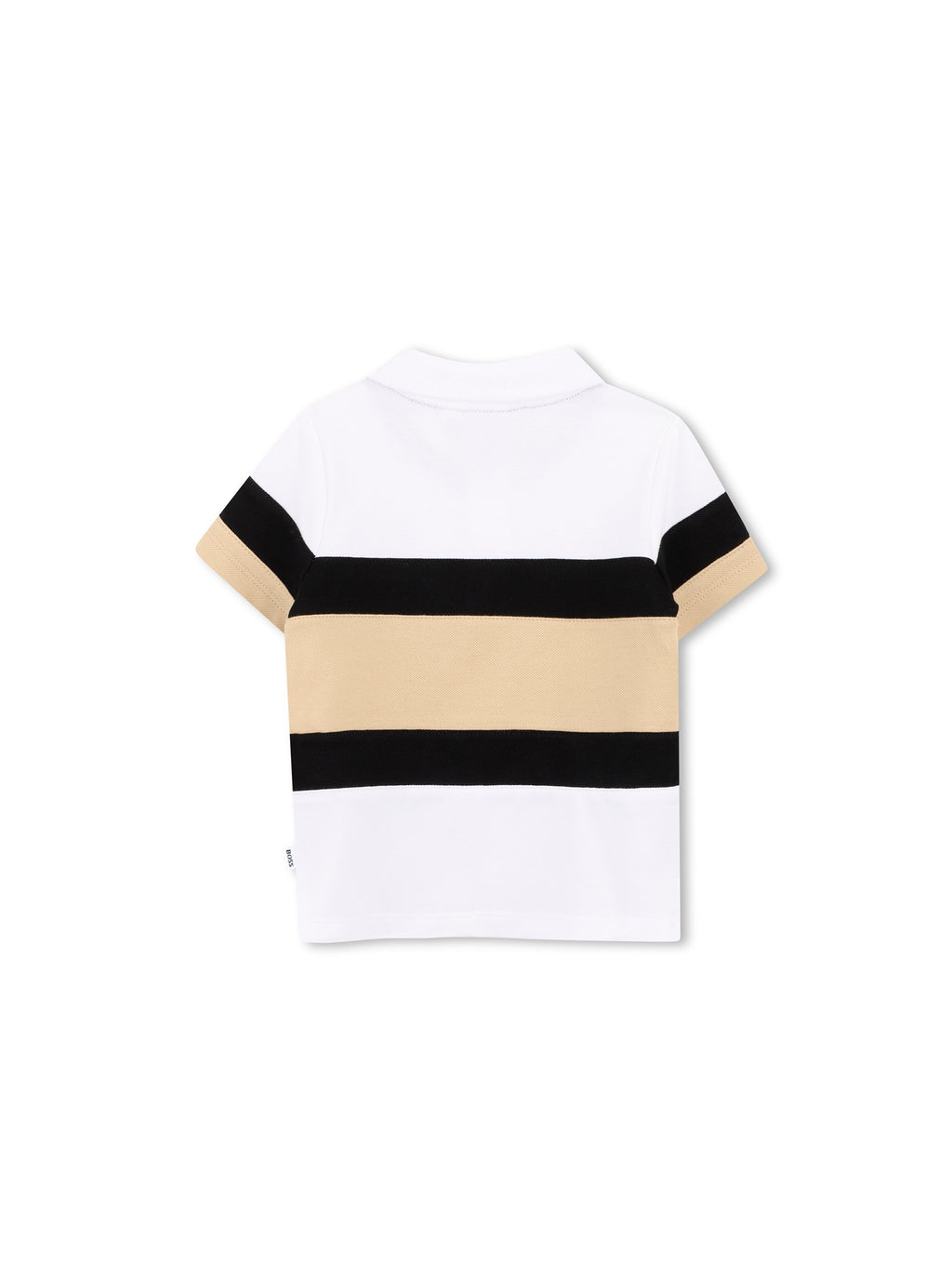 חולצת צווארון BOSS בלוקי צבע ולוגו קטן לתינוקות BEIGE / 03M