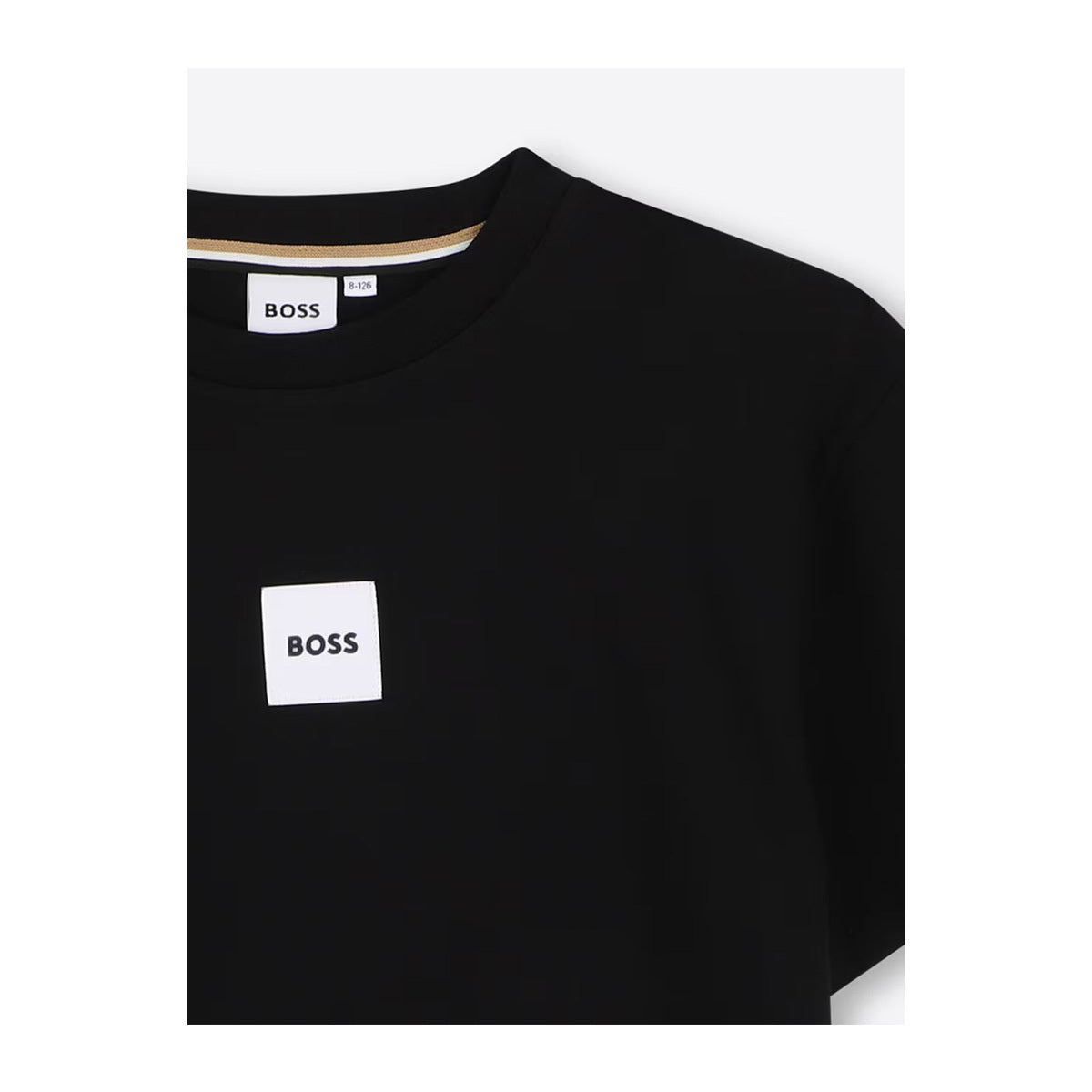 חולצת טישרט BOSS הדפס מסגרת גרפי לילדים BLACK / 4Y