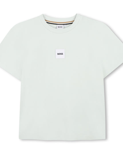 חולצת טישרט BOSS הדפס מסגרת גרפי לילדים Green / 4Y