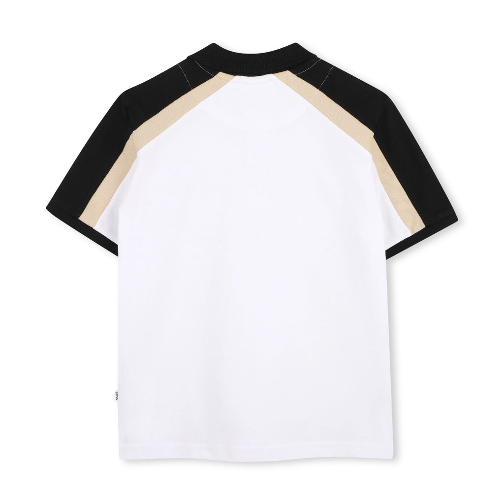 חולצת צווארון BOSS בלוק צבע ורוד לילדים BEIGE / 4Y