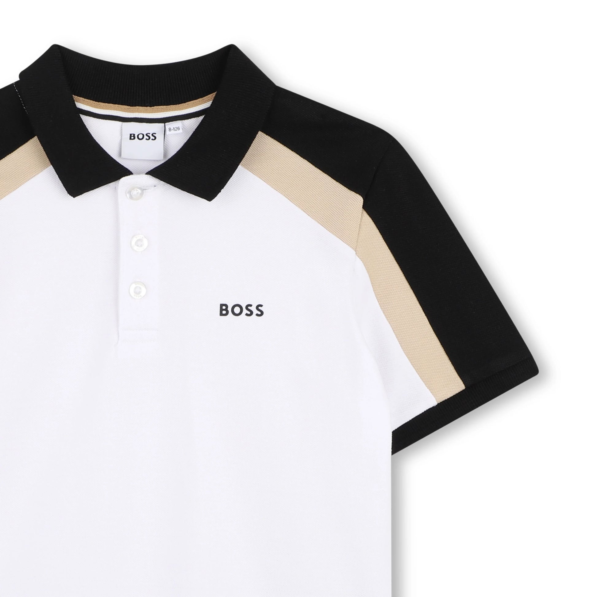 חולצת צווארון BOSS בלוק צבע ורוד לילדים BEIGE / 4Y