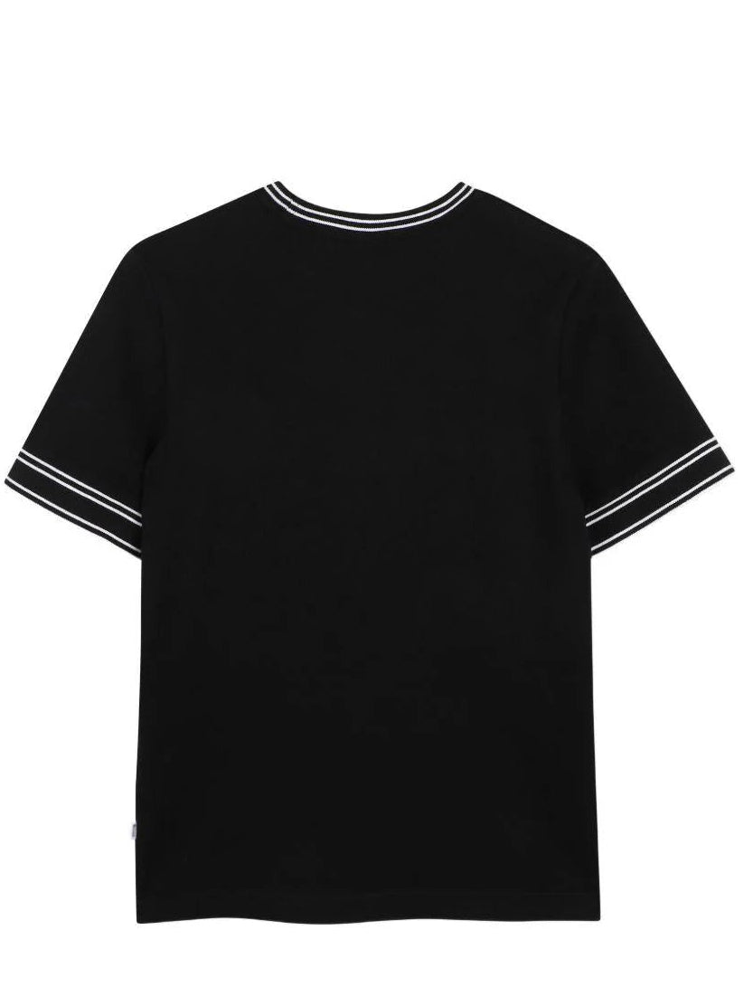 חולצת טישרט BOSS מסגרת לוגו קונטרסטית לילדים BLACK / 4Y