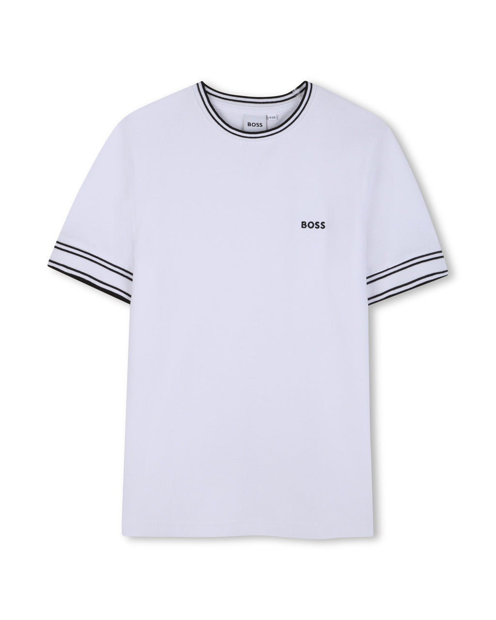 חולצת טישרט BOSS הדפס מסגרת מדורג לילדים BEIGE / 4Y