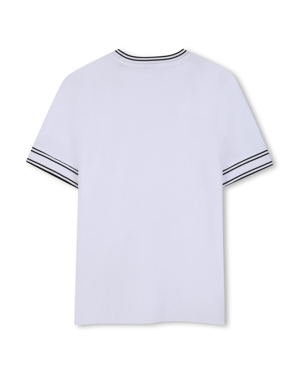 חולצת טישרט BOSS הדפס מסגרת מדורג לילדים BEIGE / 4Y
