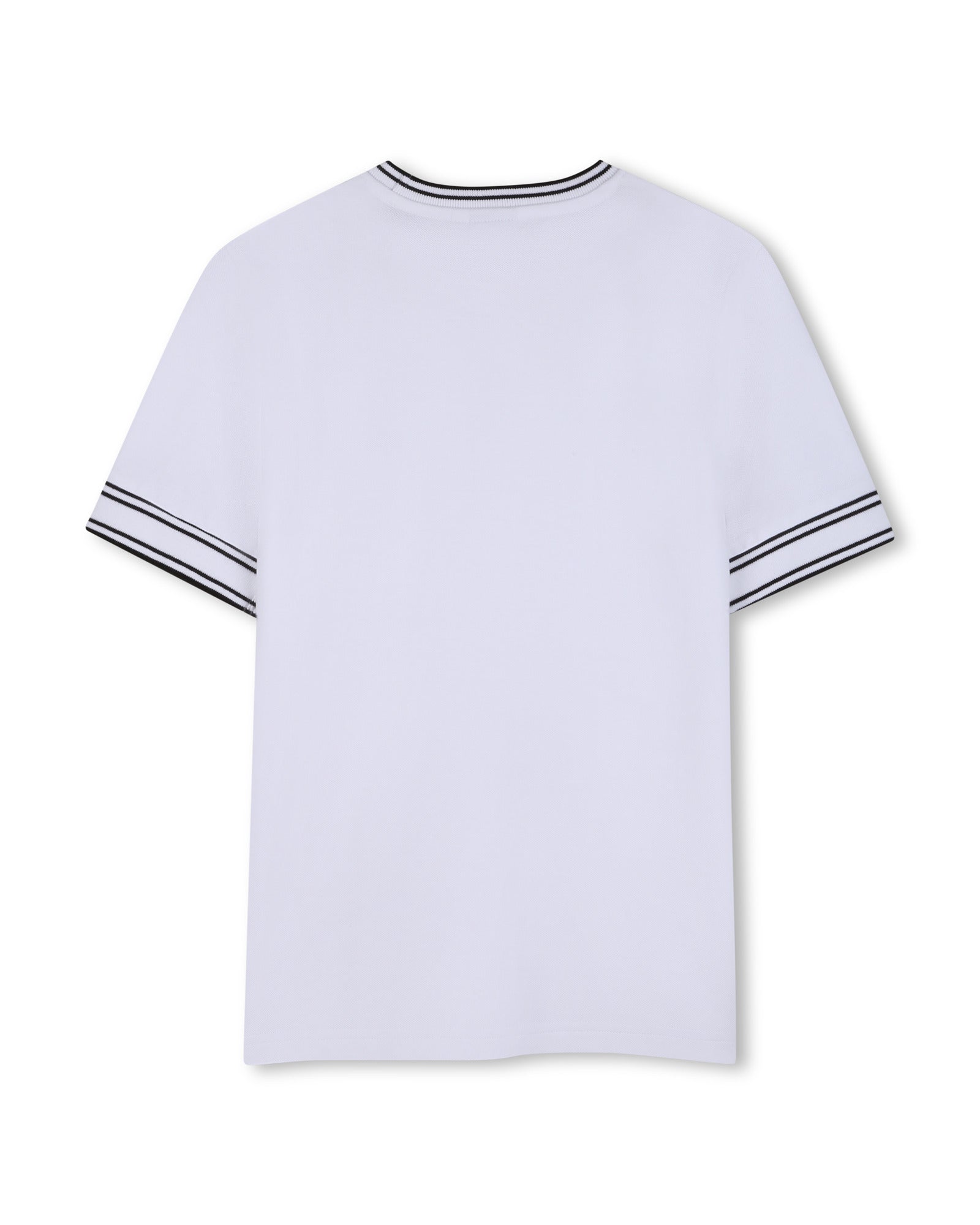 חולצת טישרט BOSS הדפס מסגרת מדורג לילדים BEIGE / 4Y