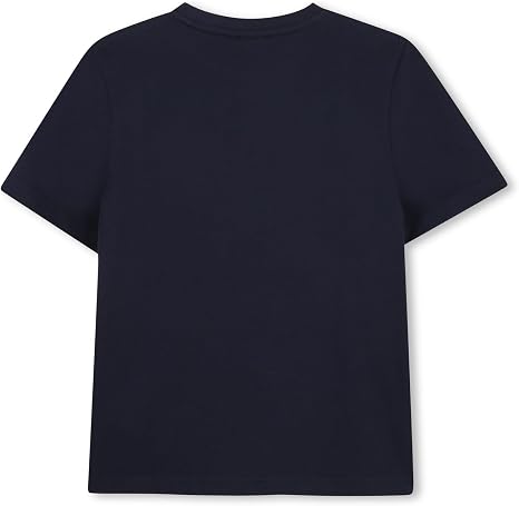 חולצת טישרט BOSS פס צבע ולוגו מרכזי לילדים BLUE / 4Y