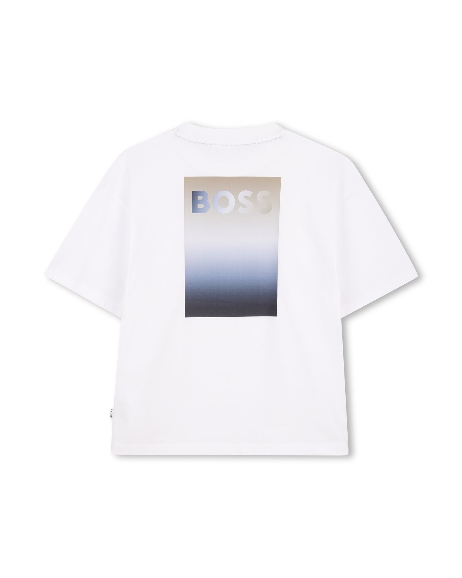 חולצת טישרט BOSS הדפס מנומר גרפי לילדים BEIGE / 4Y