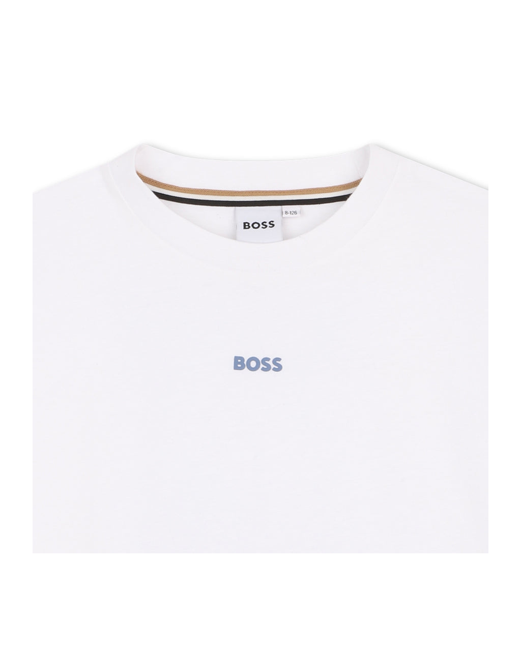 חולצת טישרט BOSS הדפס מנומר גרפי לילדים BEIGE / 4Y