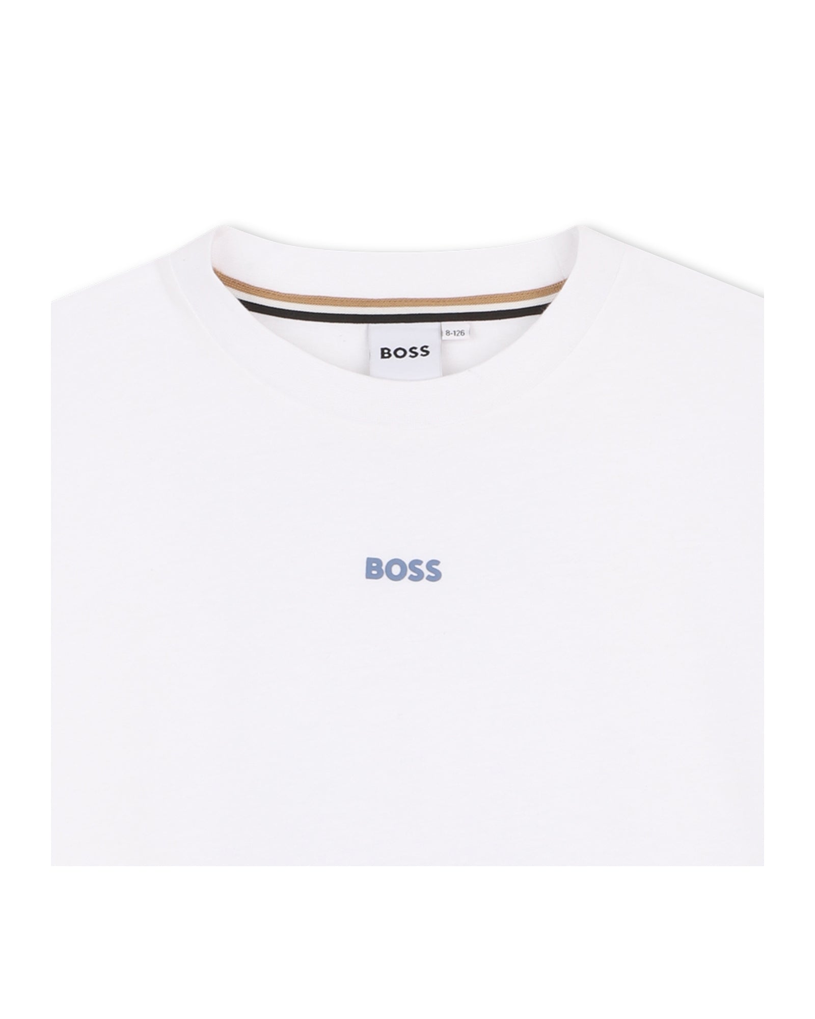 חולצת טישרט BOSS הדפס מנומר גרפי לילדים BEIGE / 4Y