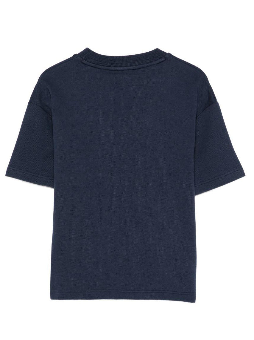 חולצת טישרט BOSS לוגו ענק גרפי לילדים BLUE / 4Y