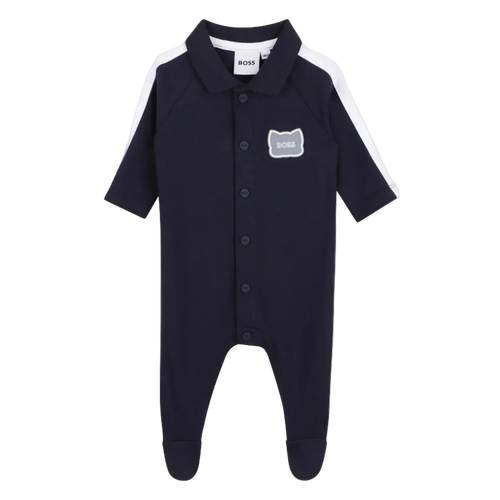 אוברול BOSS מיתוג חזה עדין לתינוקות BLUE / NB