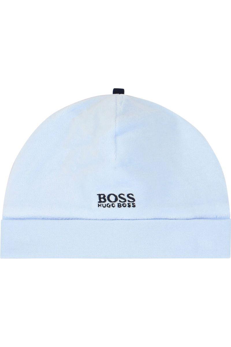 כובע BOSS כותנה לוגו מותג לתינוקות