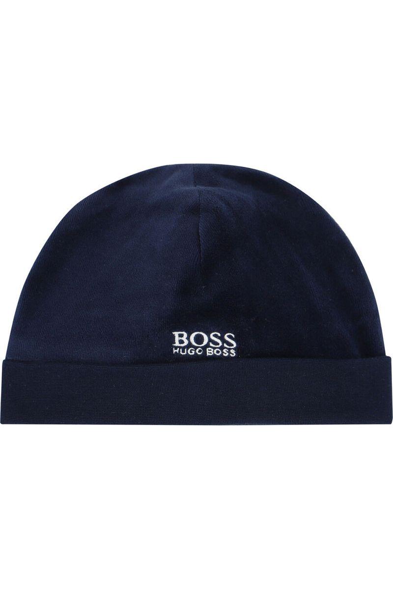 כובע BOSS כותנה לוגו מותג לתינוקות