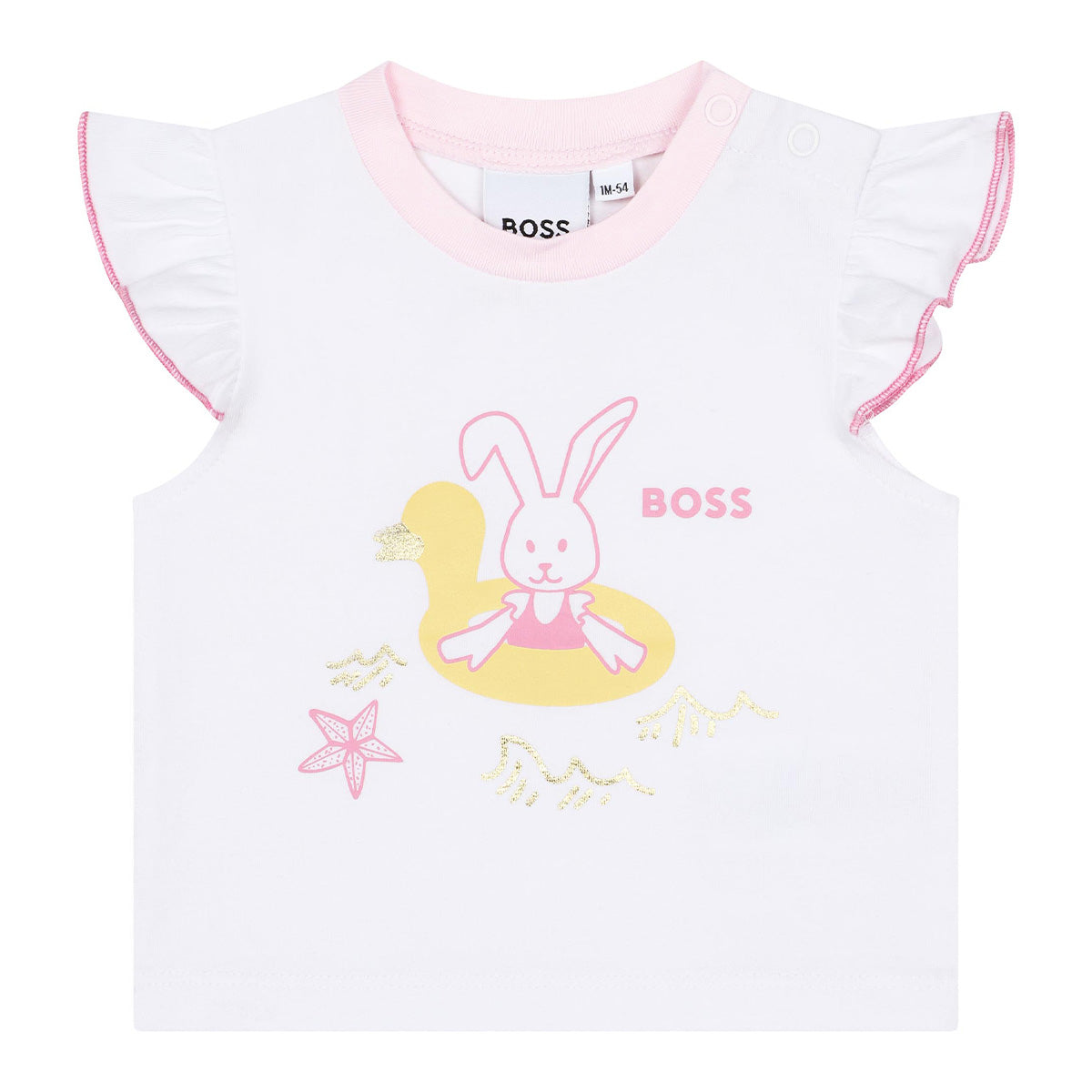 חולצת טי שרט BOSS הדפס ארנב לתינוקות