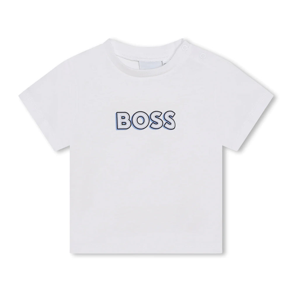 חולצת טי שרט BOSS לוגו מרכזי לתינוקות