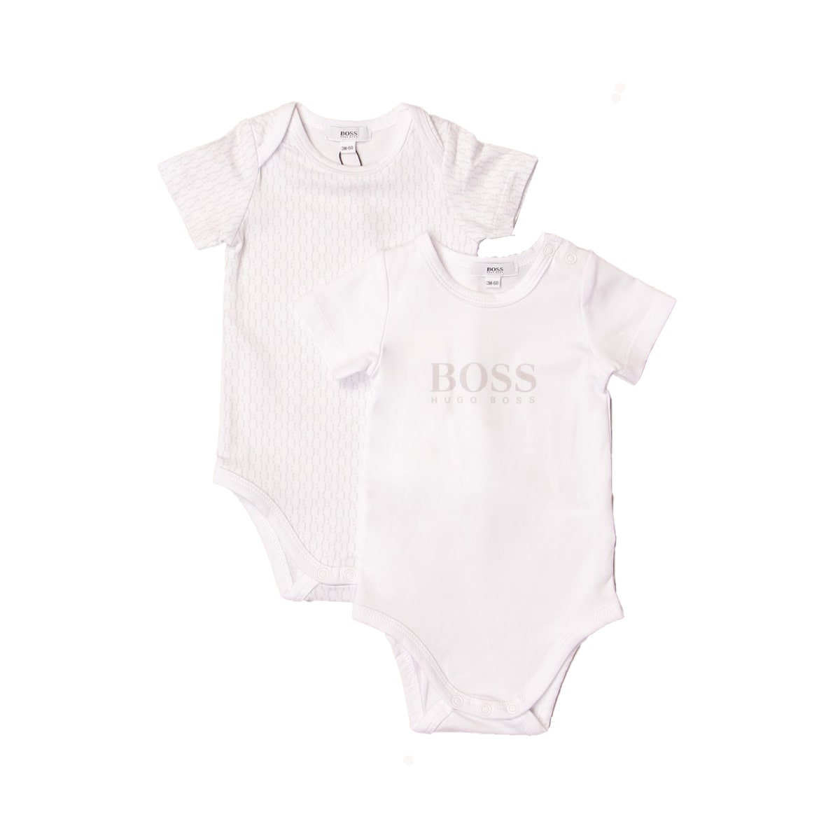 זוג בגדי גוף HUGO BOSS לוגו באמצע לתינוקות