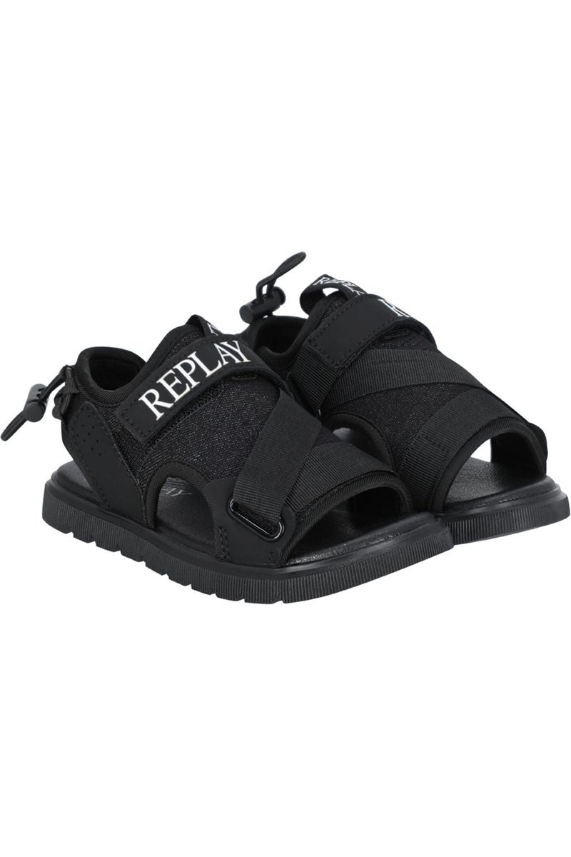 סנדלי REPLAY עם שרוך אלסטי אחורי ומעצור לילדים