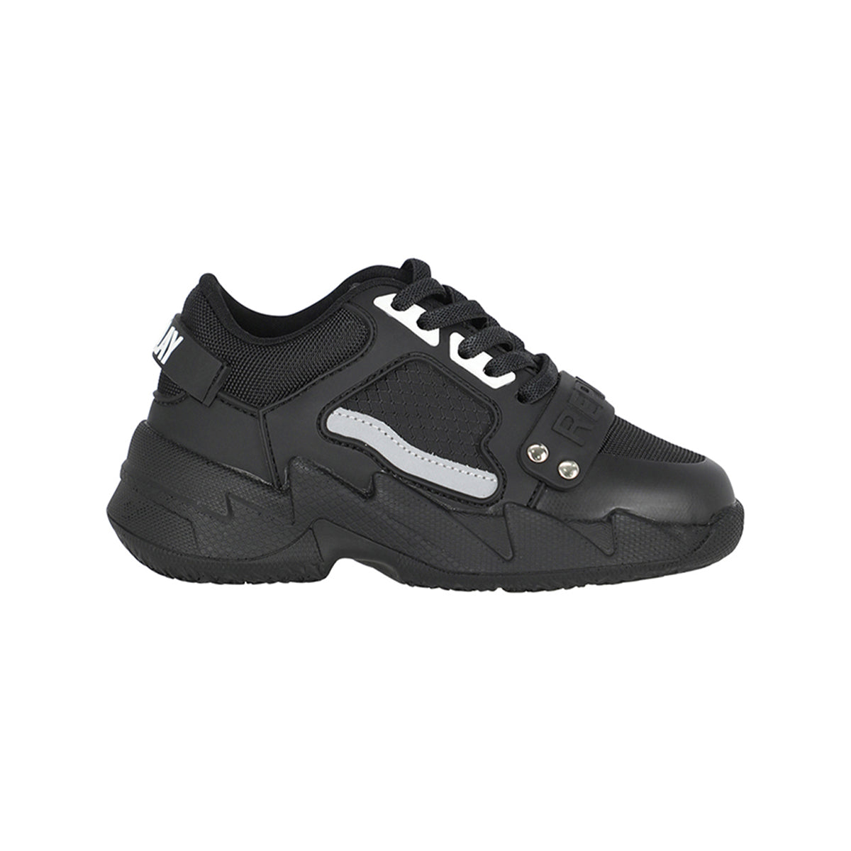 נעלי Replay סוליה גבוהה לוגו מותג באמצע צבע שחור לילדים