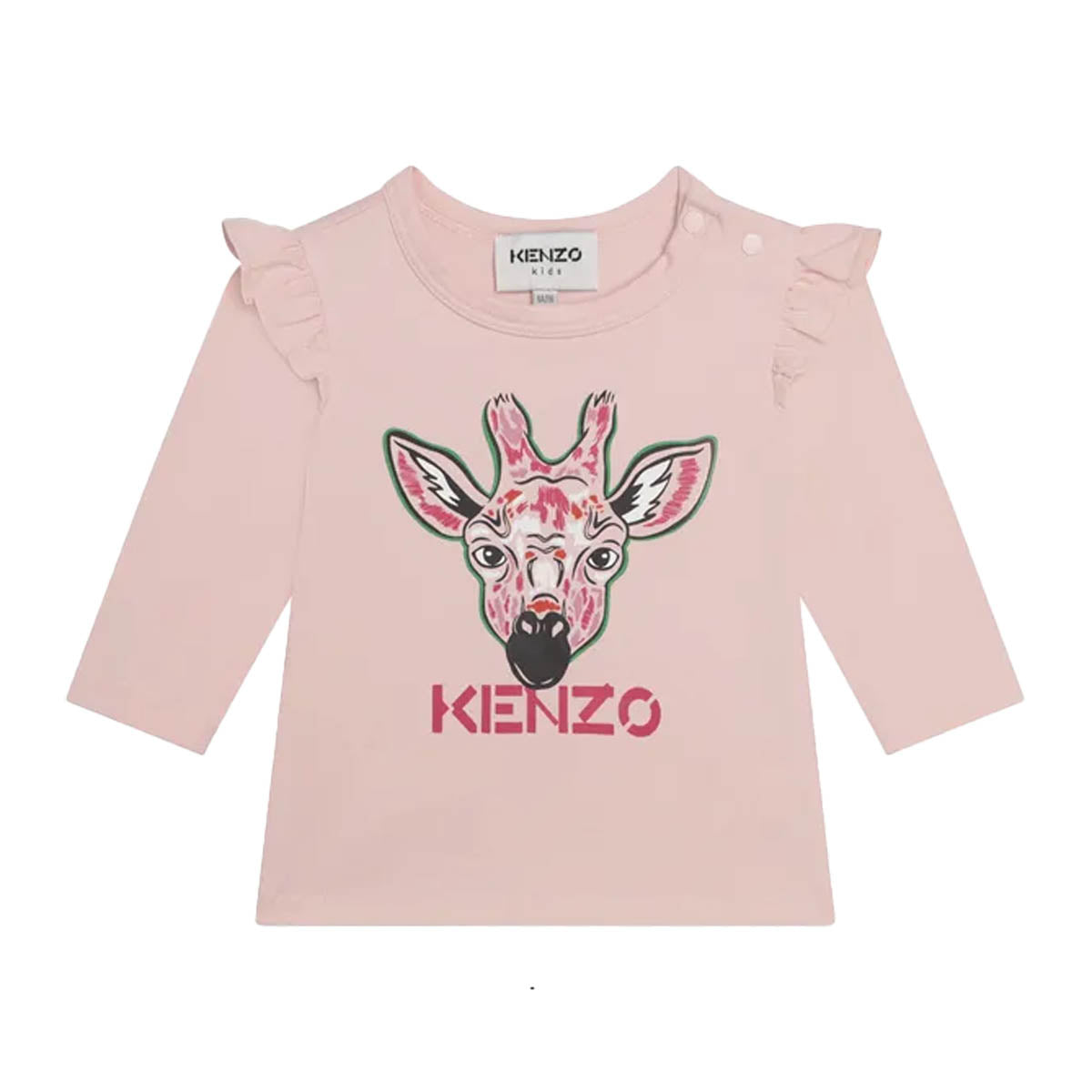 חולצת טי שרט ארוכה KENZO  לוגו במבי לתינוקות